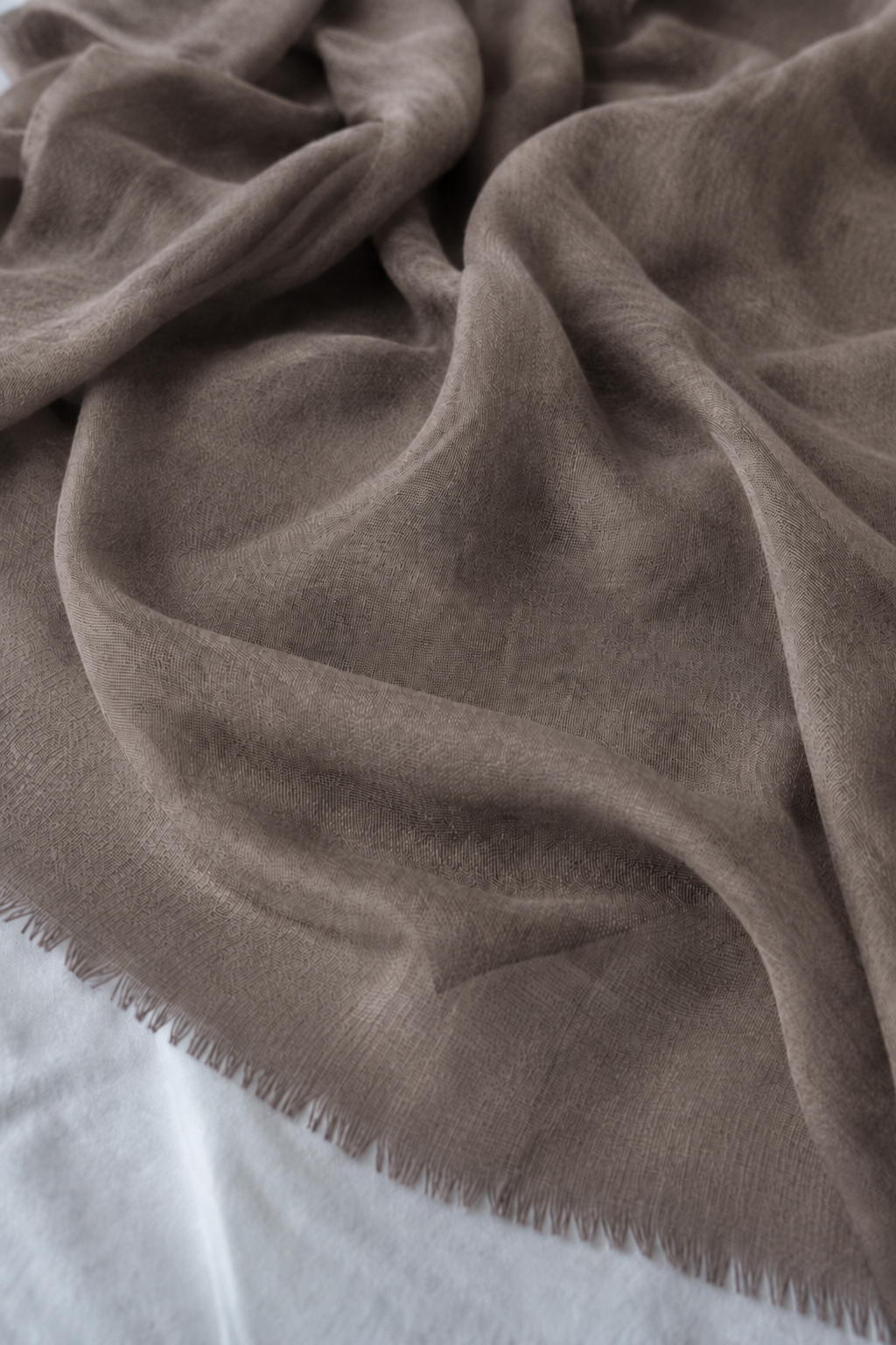 Ash Taupe Cashmere Pashmina Shawl