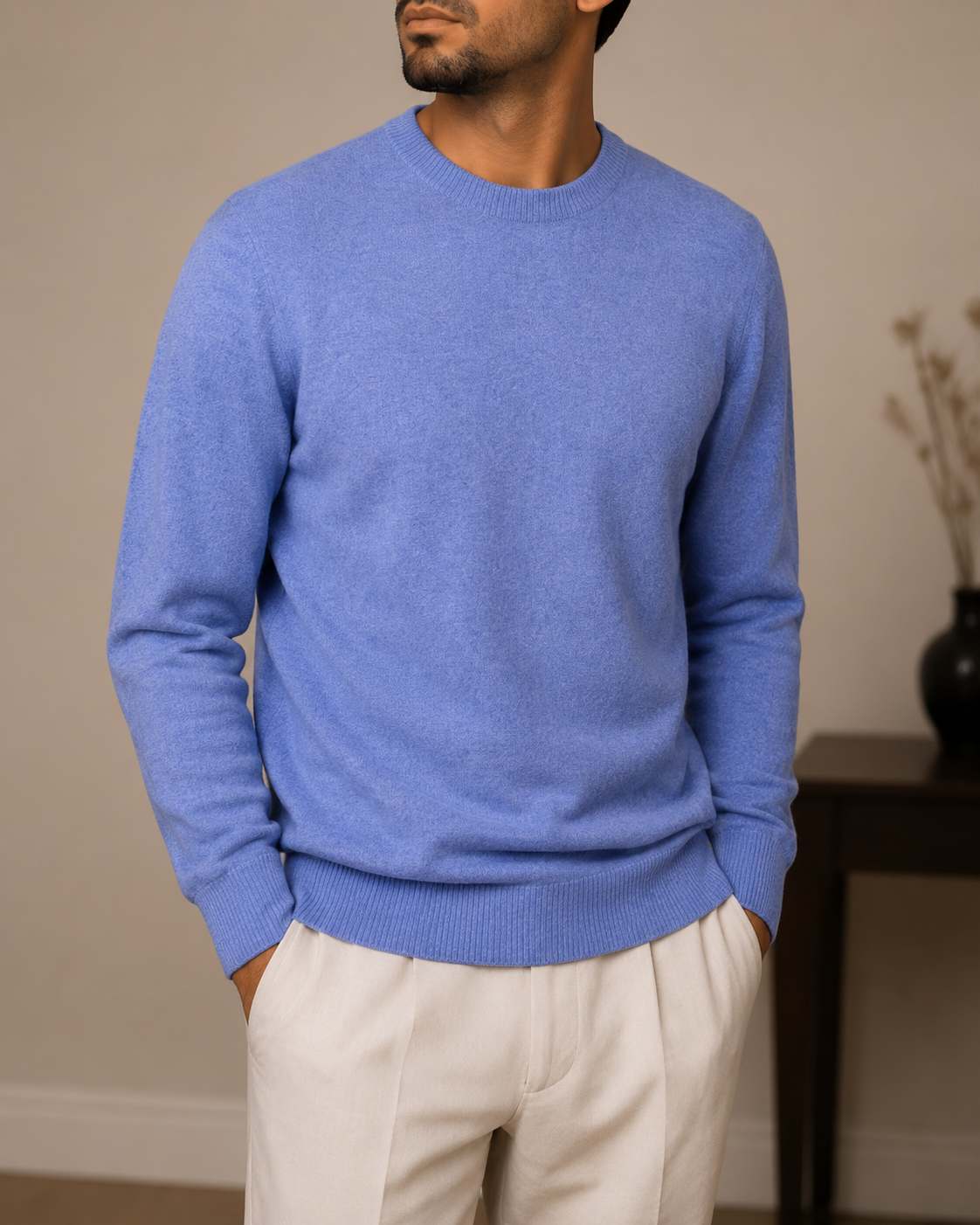 Celestial Blue Cashmere Sweater