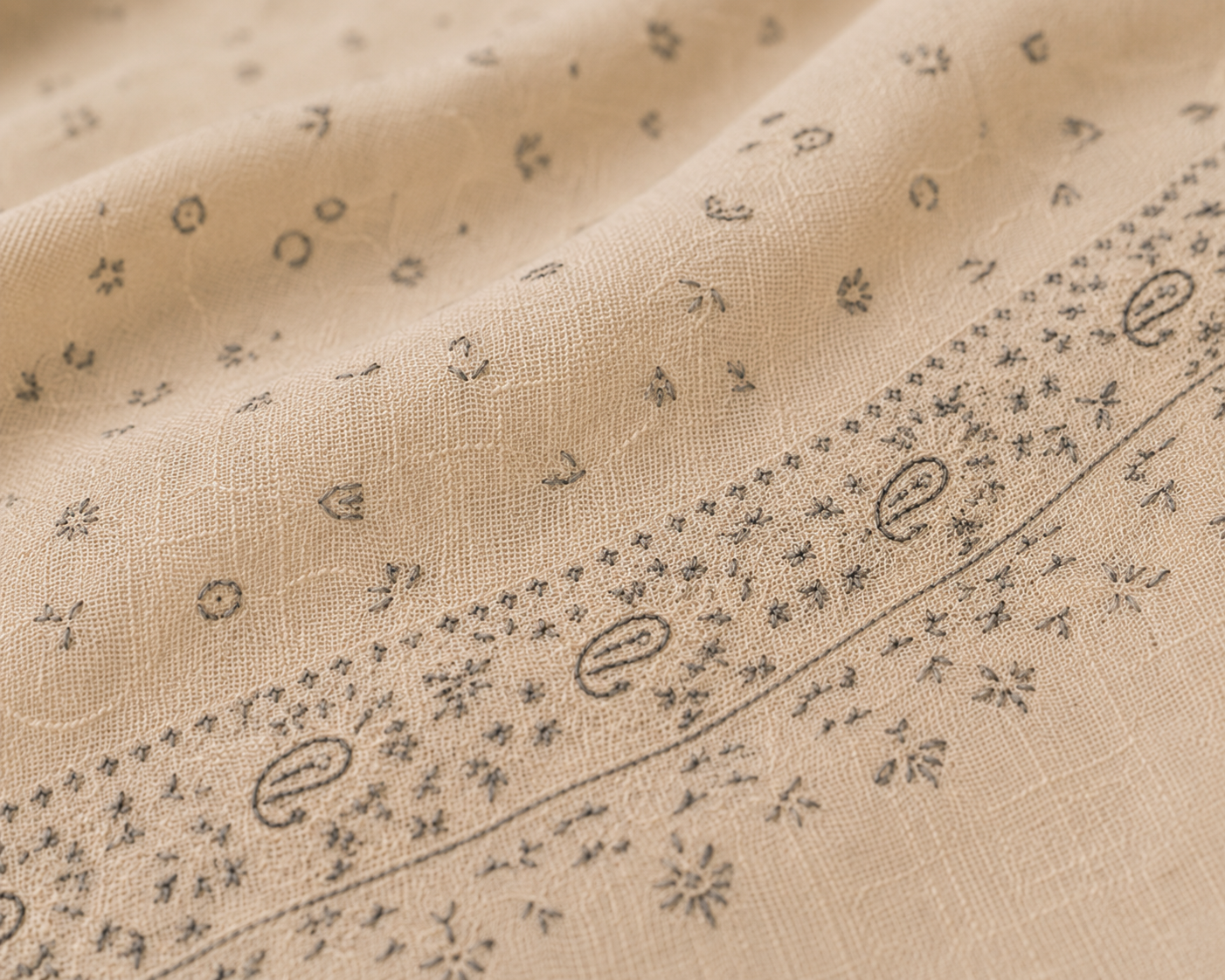 Ivory Whisper Heritage Pashmina