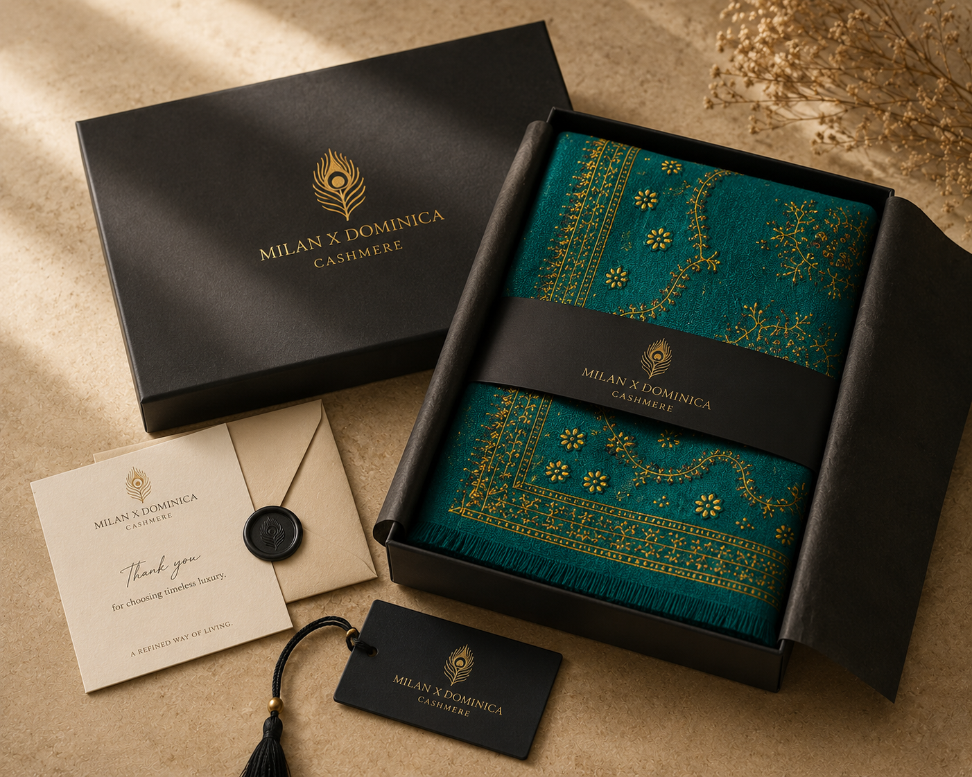 Imperial Emerald Heritage Pashmina