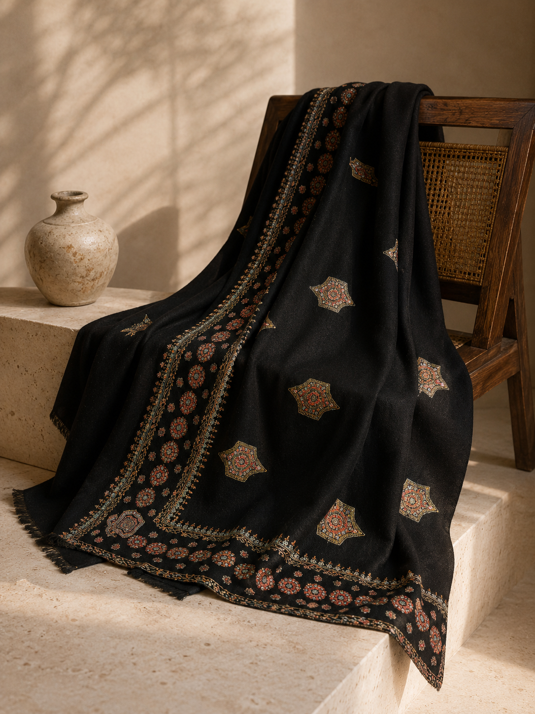 Midnight Imperial Heritage Pashmina
