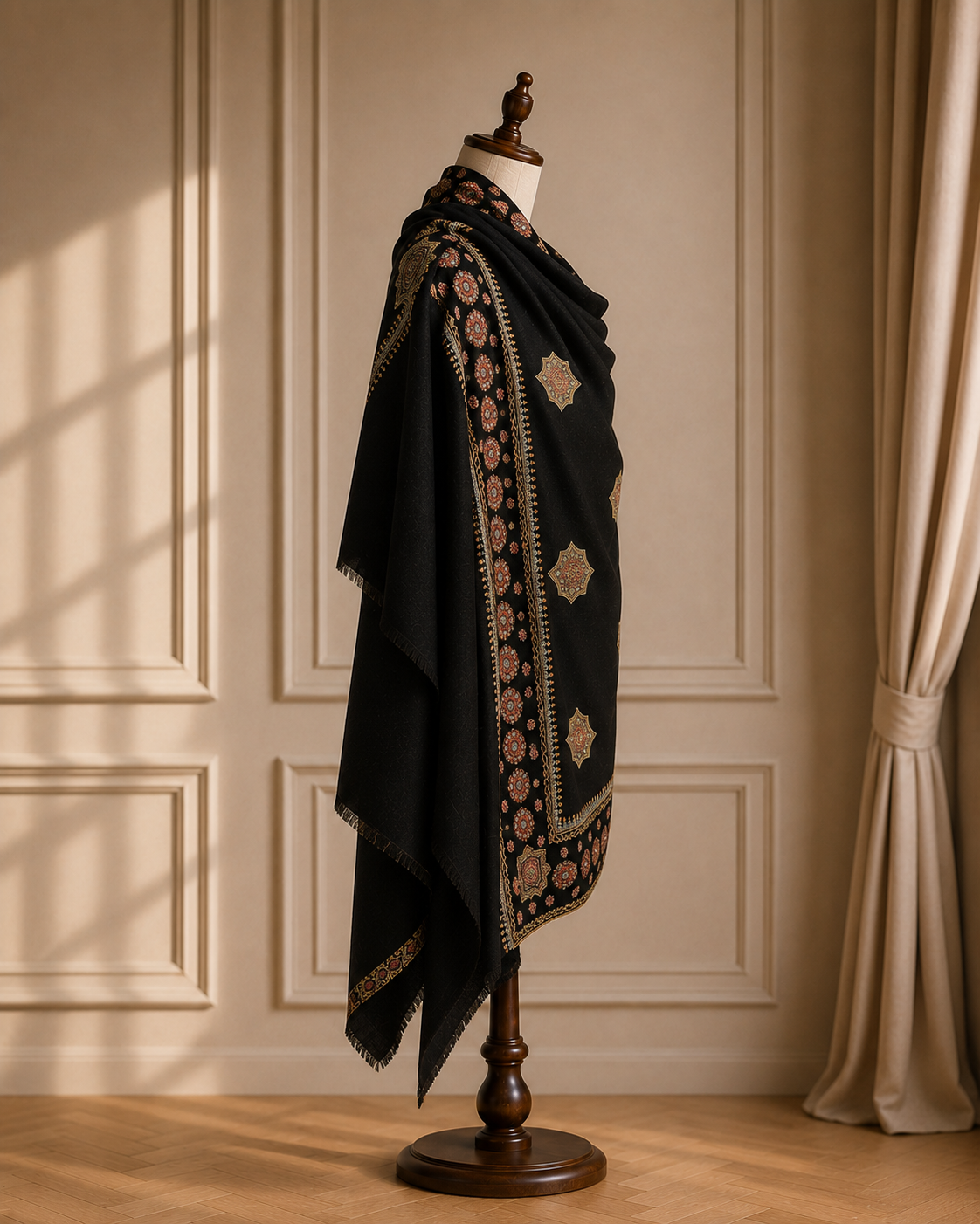 Midnight Imperial Heritage Pashmina