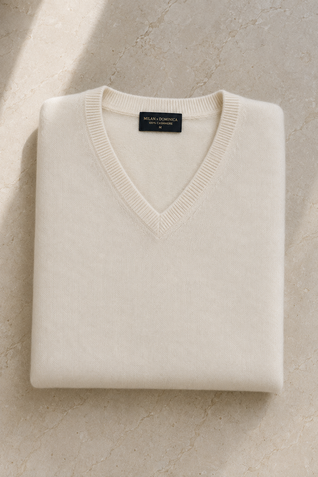Ivory Essence Cashmere V-Neck