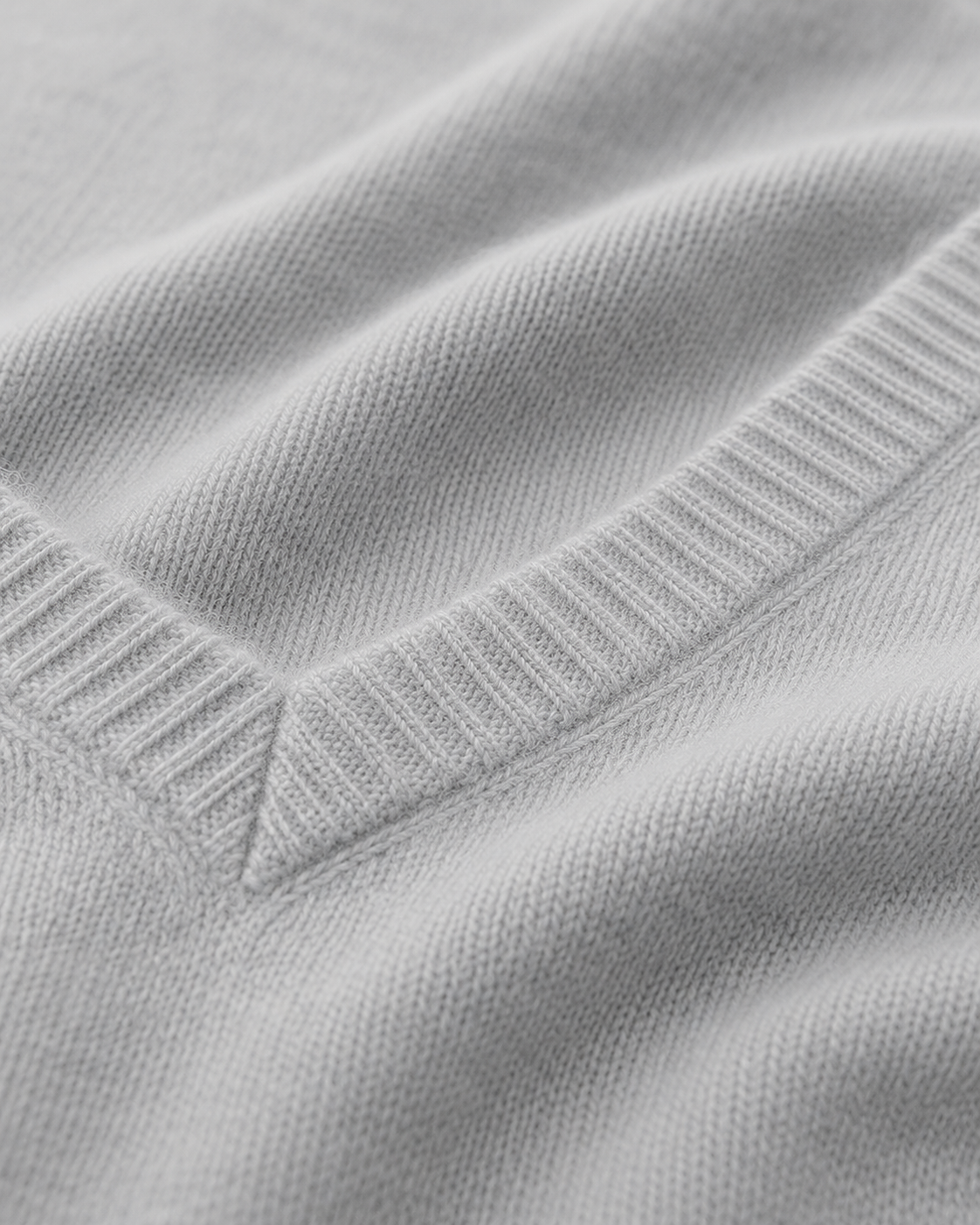 Silver Mist Cashmere V-Neck