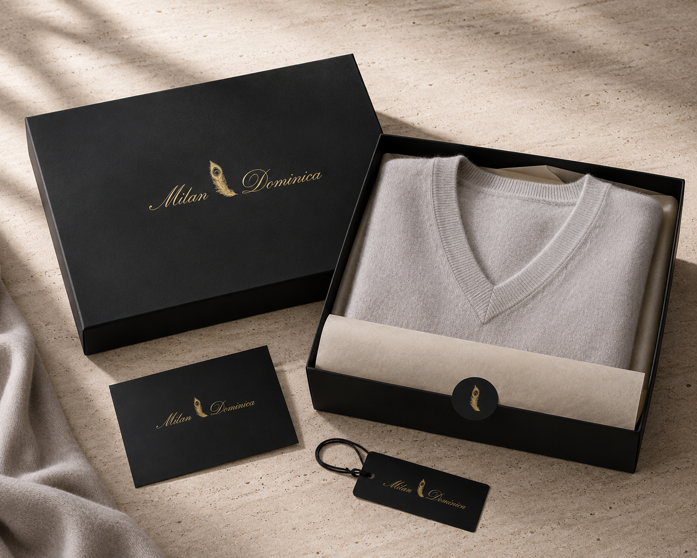 Silver Mist Cashmere V-Neck