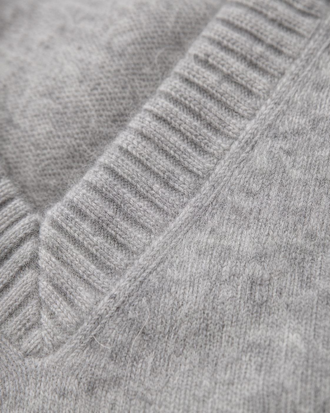Slate Mélange Cashmere V-Neck