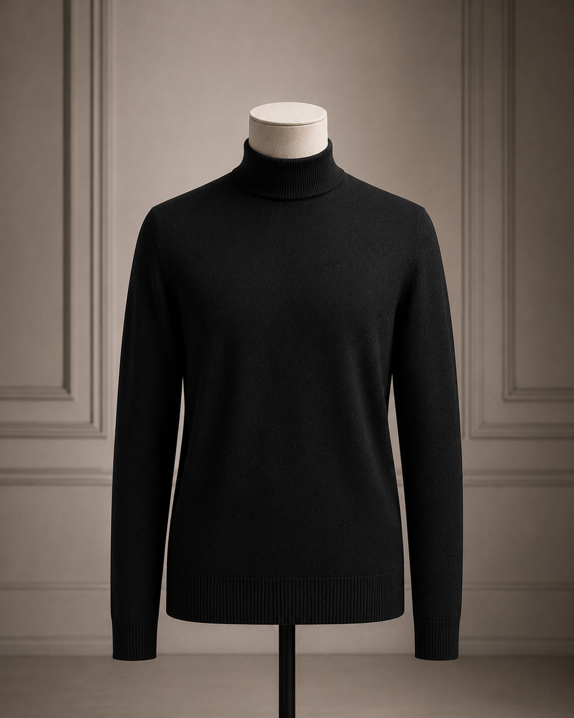 Midnight Black Mock Neck