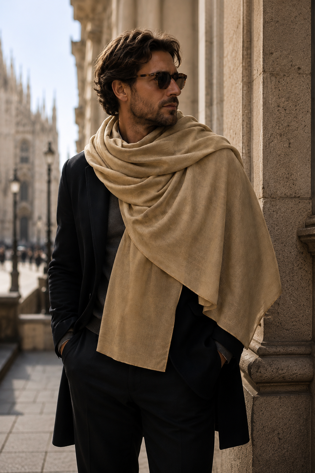 Desert Taupe Cashmere Pashmina