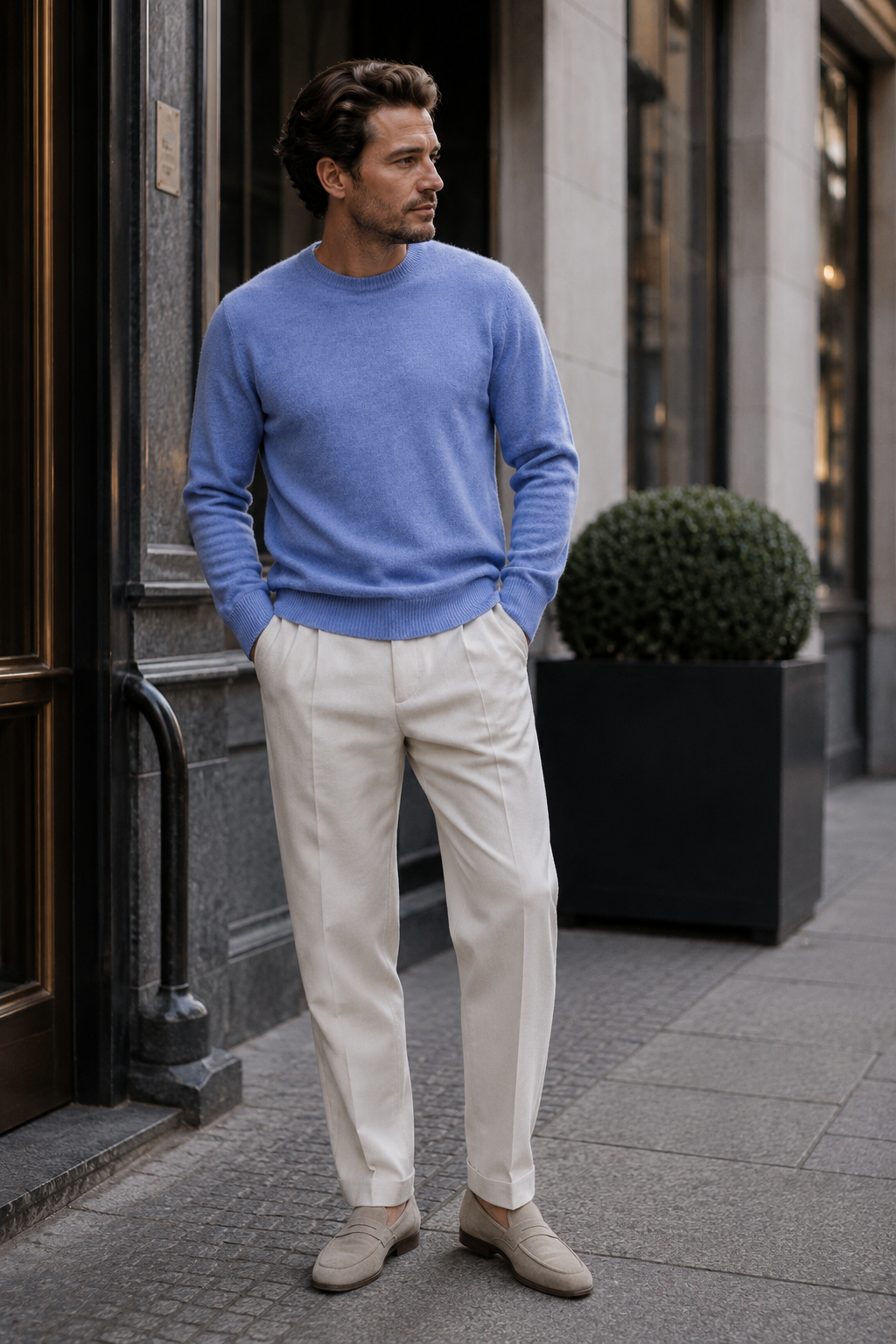 Celestial Blue Cashmere Sweater