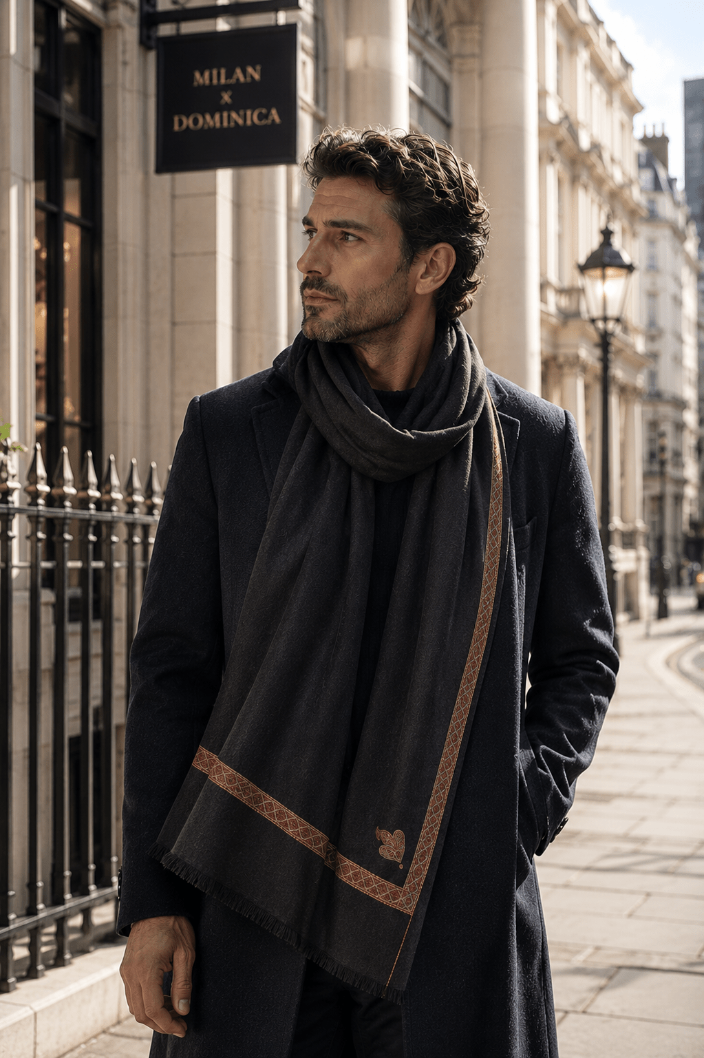 Imperial Noir Pashmina - Milan x Dominica