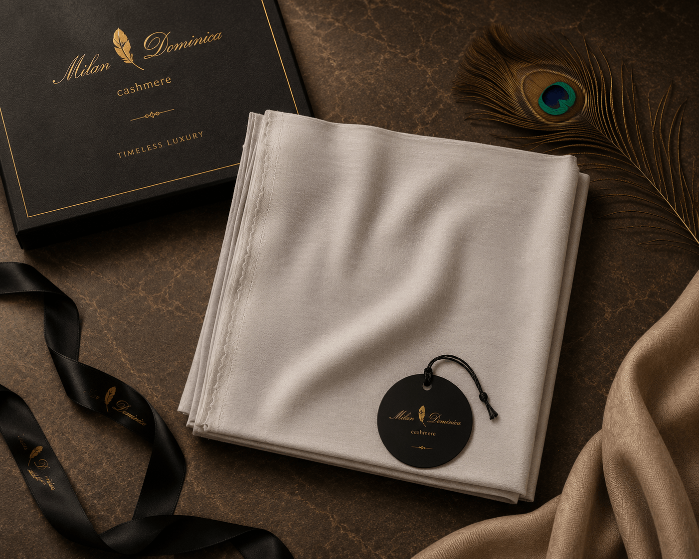 Mayfair Stone Cashmere Scarf - Milan x Dominica