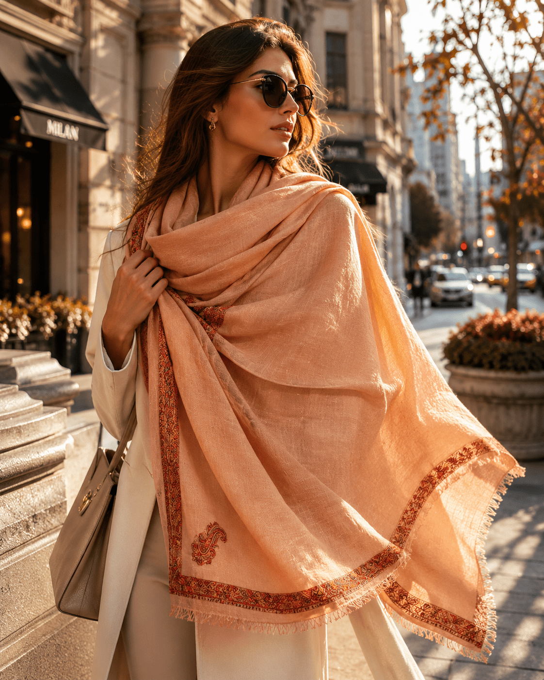 Saffron Paisley Pashmina - Milan x Dominica