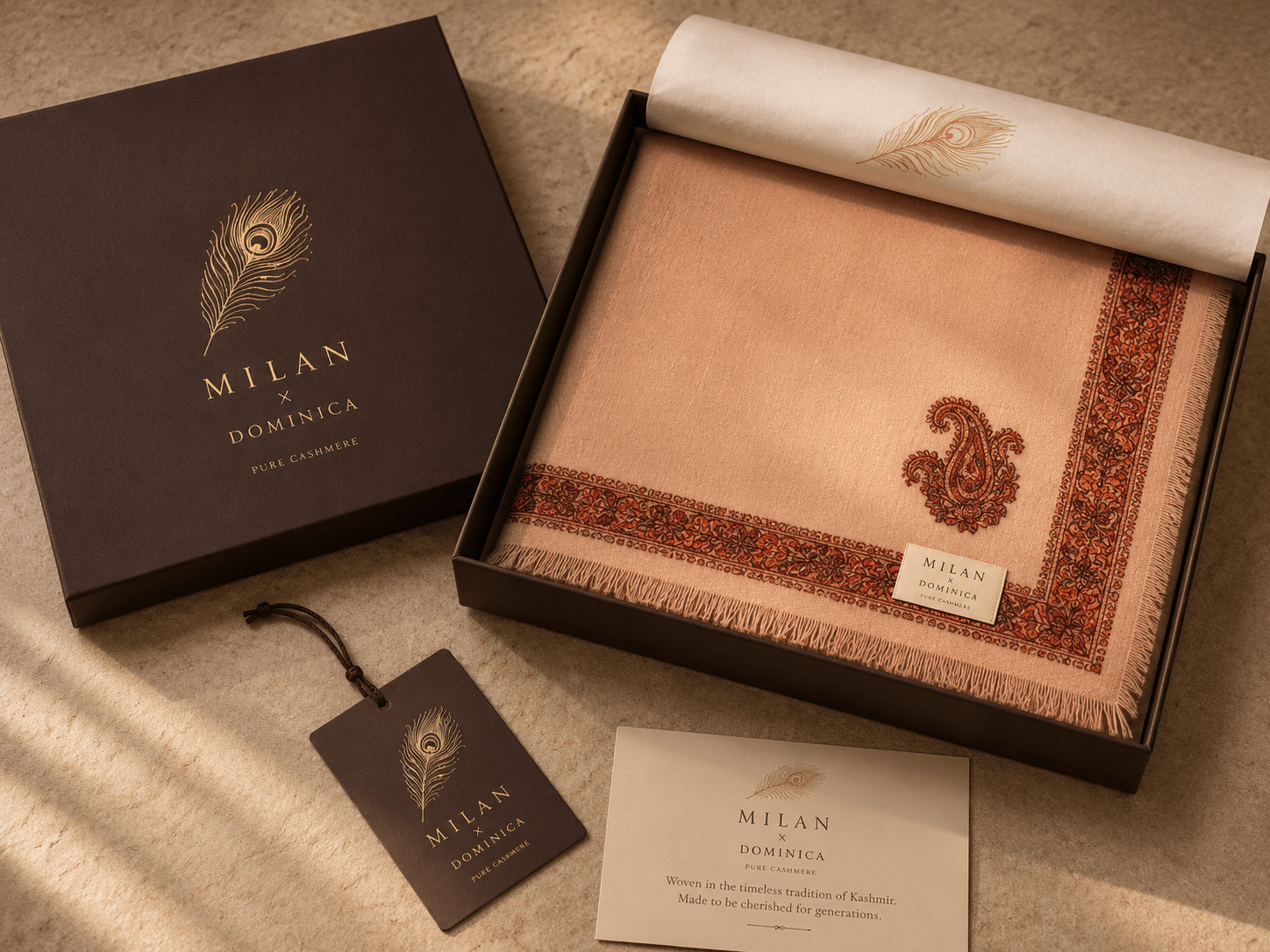 Saffron Paisley Pashmina - Milan x Dominica