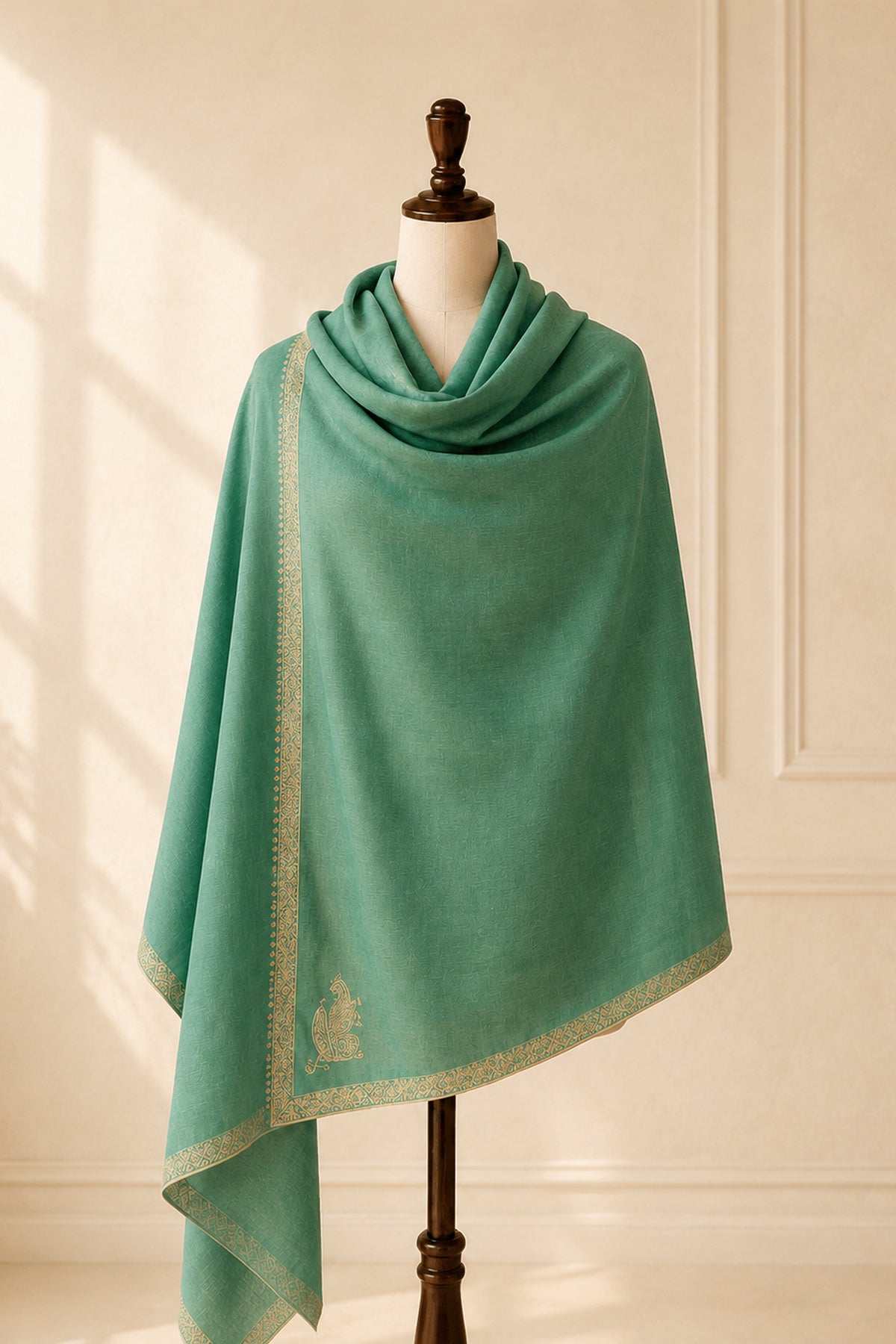 Verdant Bloom Cashmere Pashmina Shawl