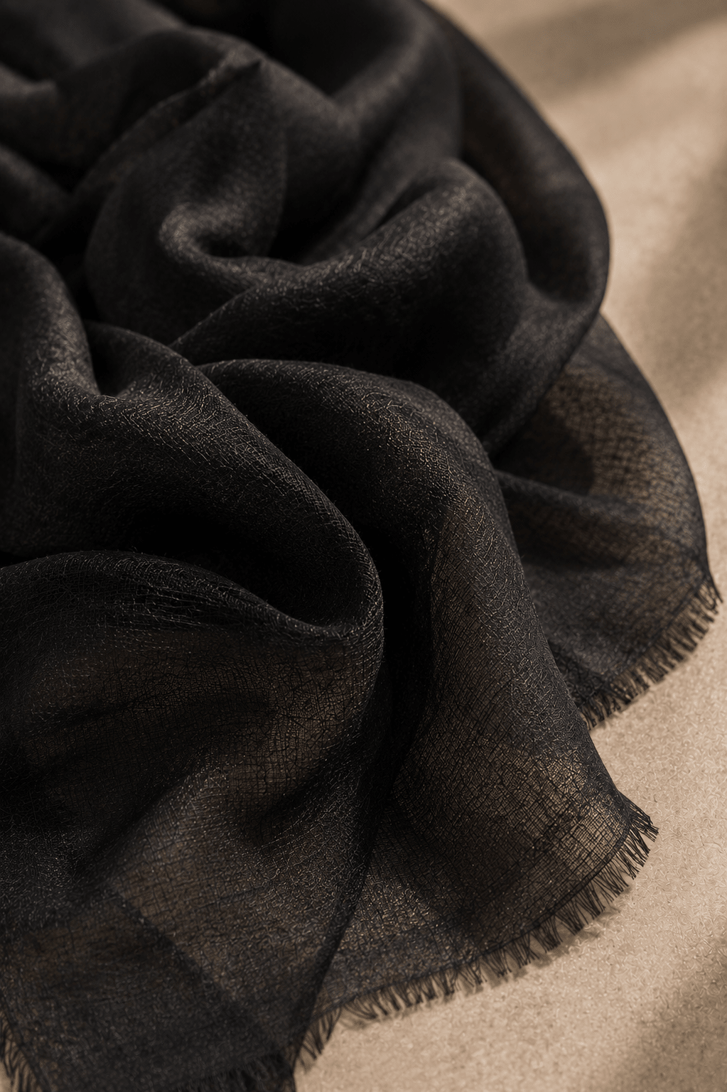 Signature Black Cashmere Pashmina - Milan x Dominica