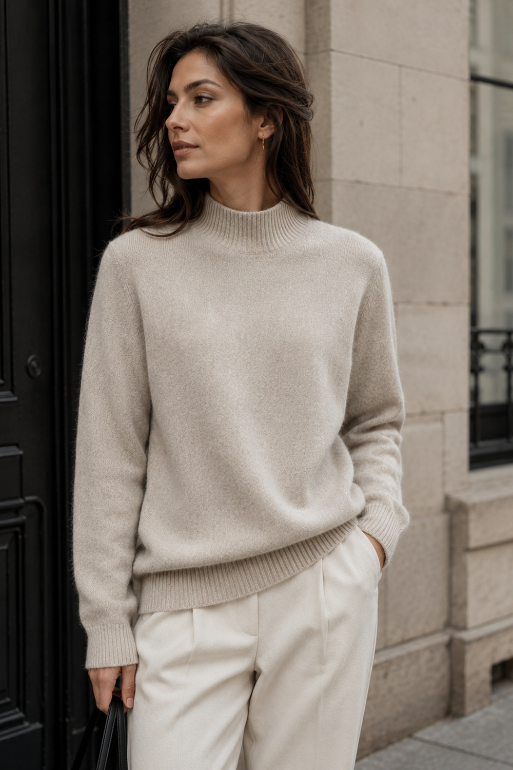 Winter Ivory Mock Neck