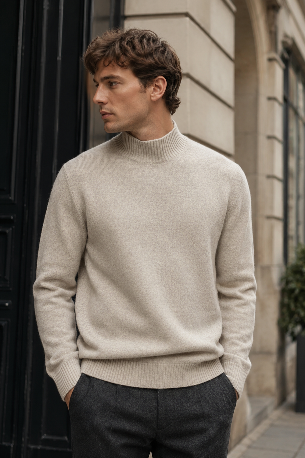 Winter Ivory Mock Neck