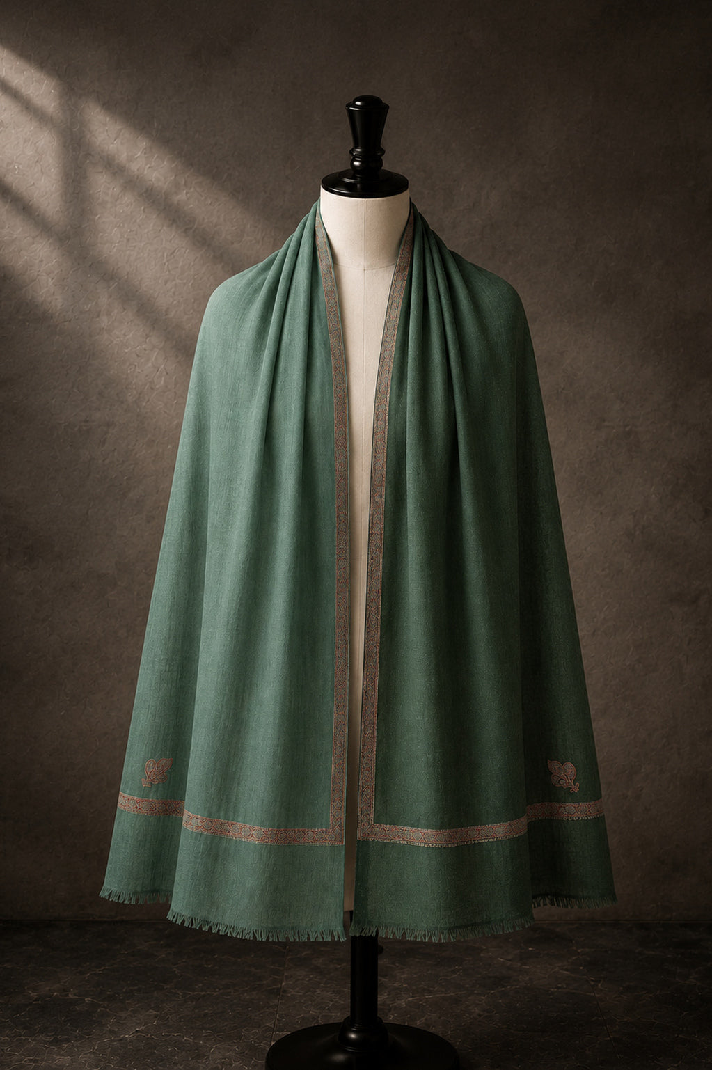 Mayfair Emerald Cashmere Pashmina Shawl