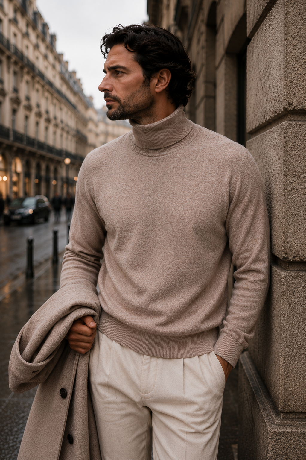 Stone Taupe Mock Neck