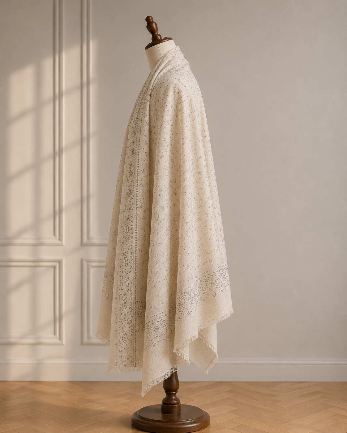 Ivory Whisper Heritage Pashmina