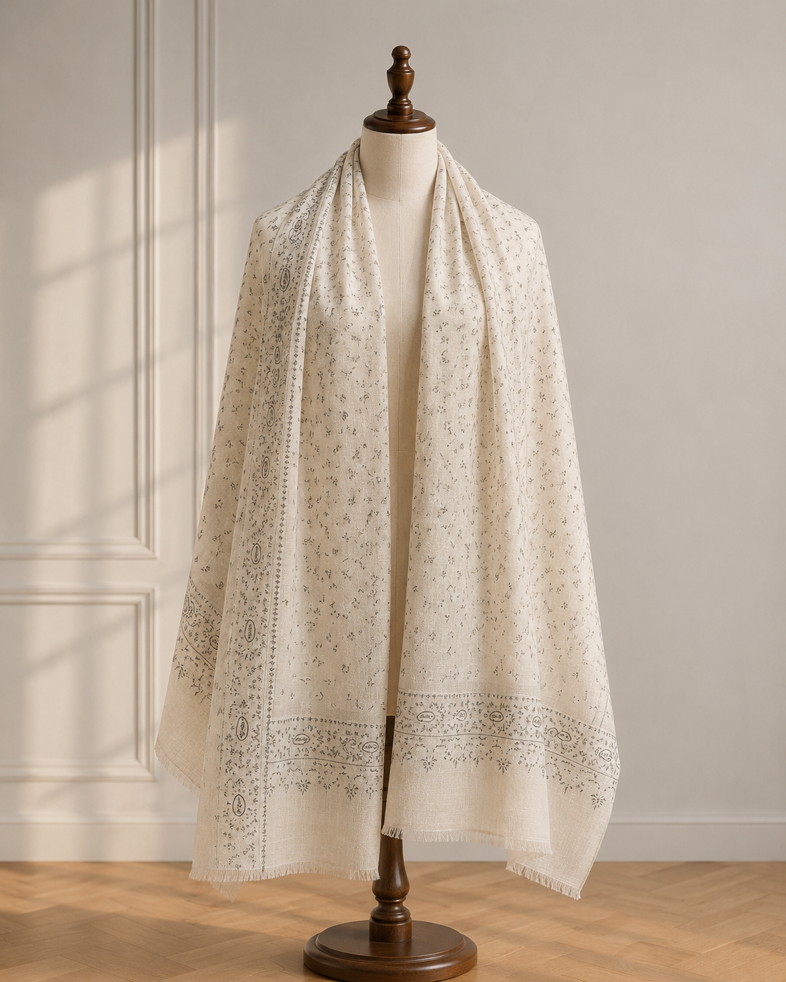 Ivory Whisper Heritage Pashmina