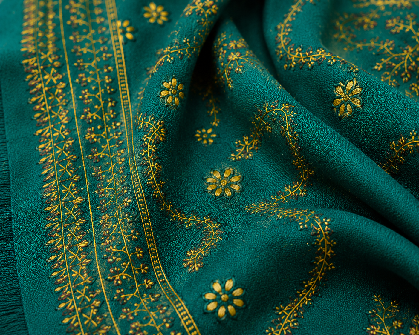 Imperial Emerald Heritage Pashmina