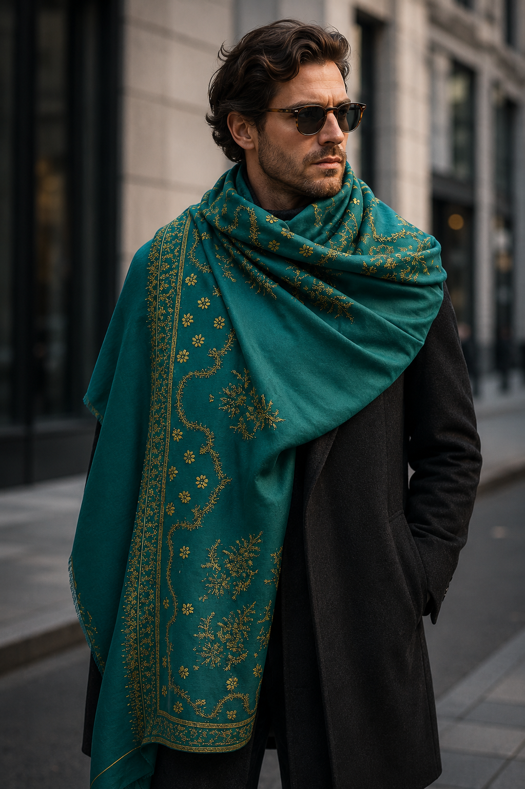 Imperial Emerald Heritage Pashmina