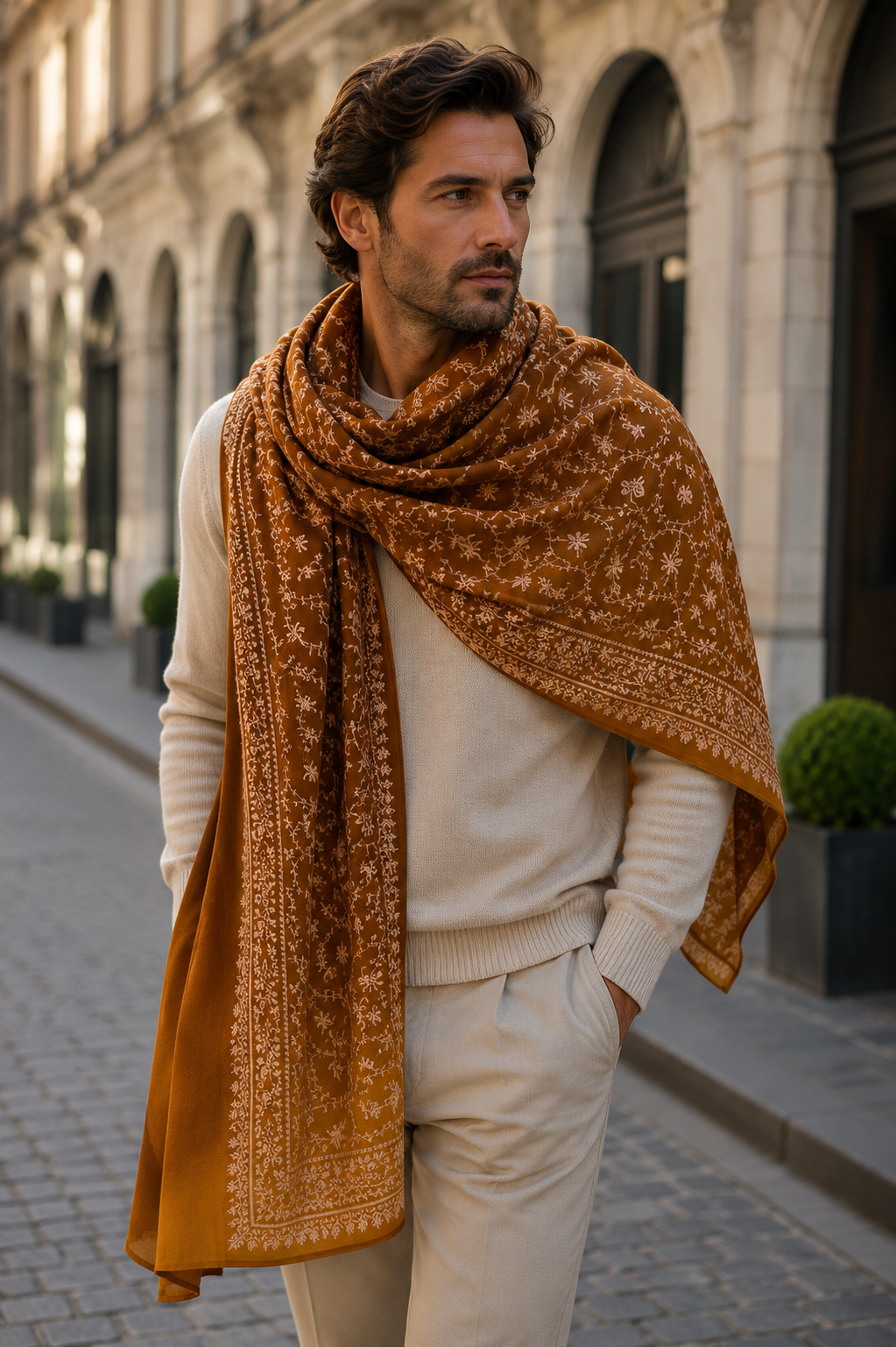 Amber Dusk Heritage Pashmina