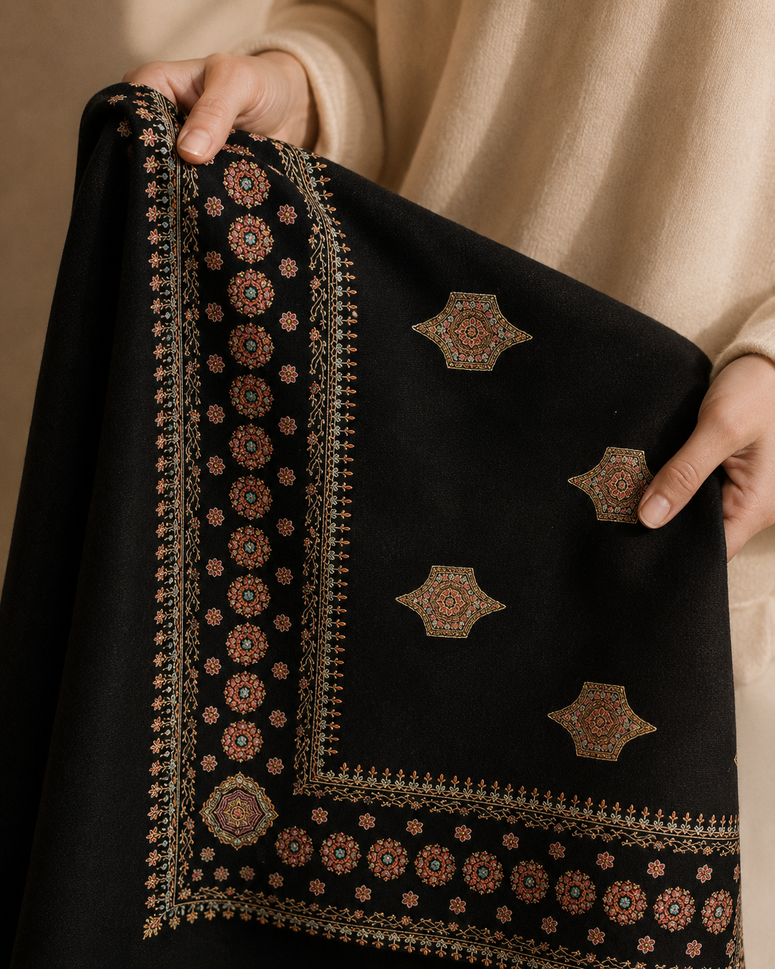 Midnight Imperial Heritage Pashmina