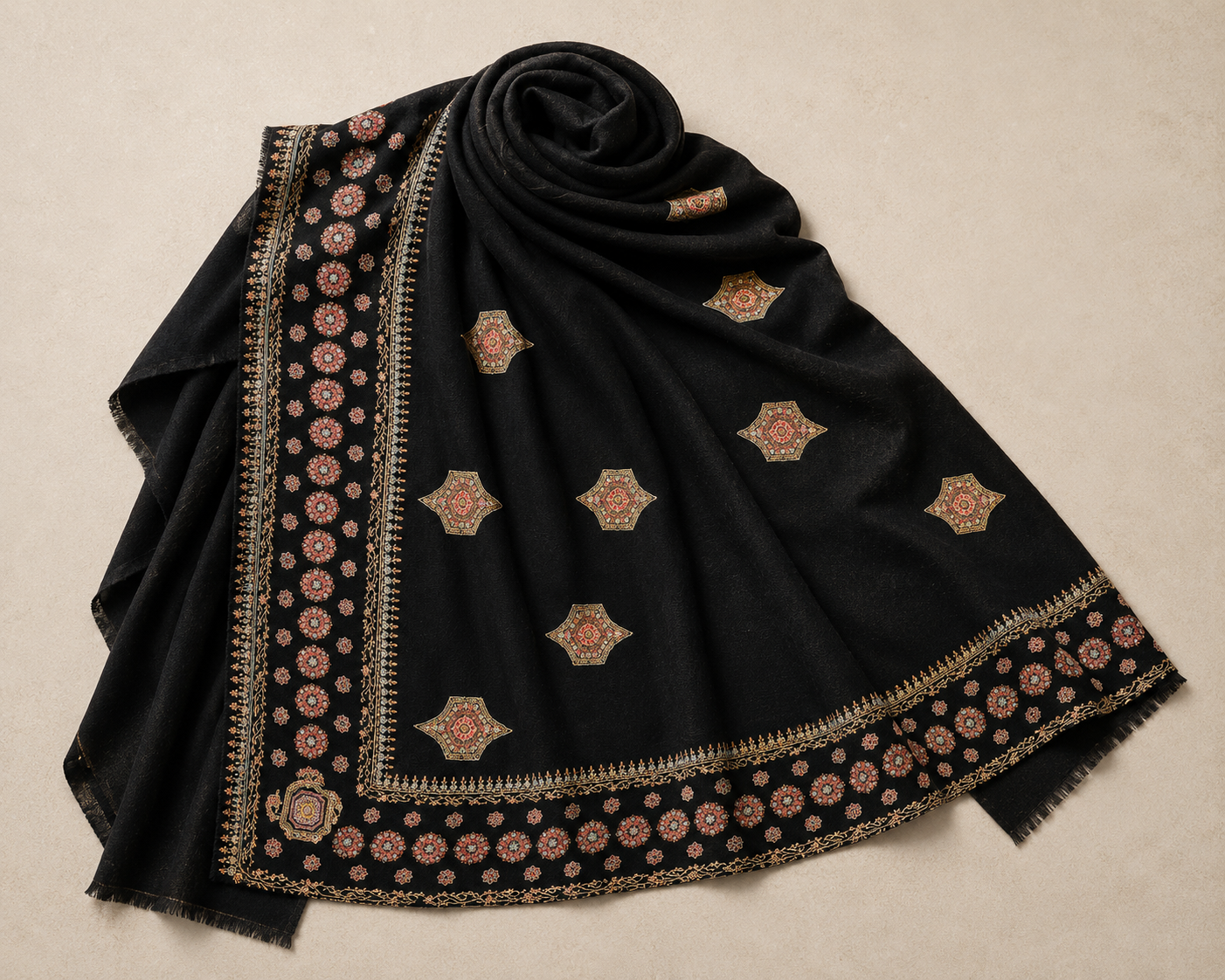 Midnight Imperial Heritage Pashmina