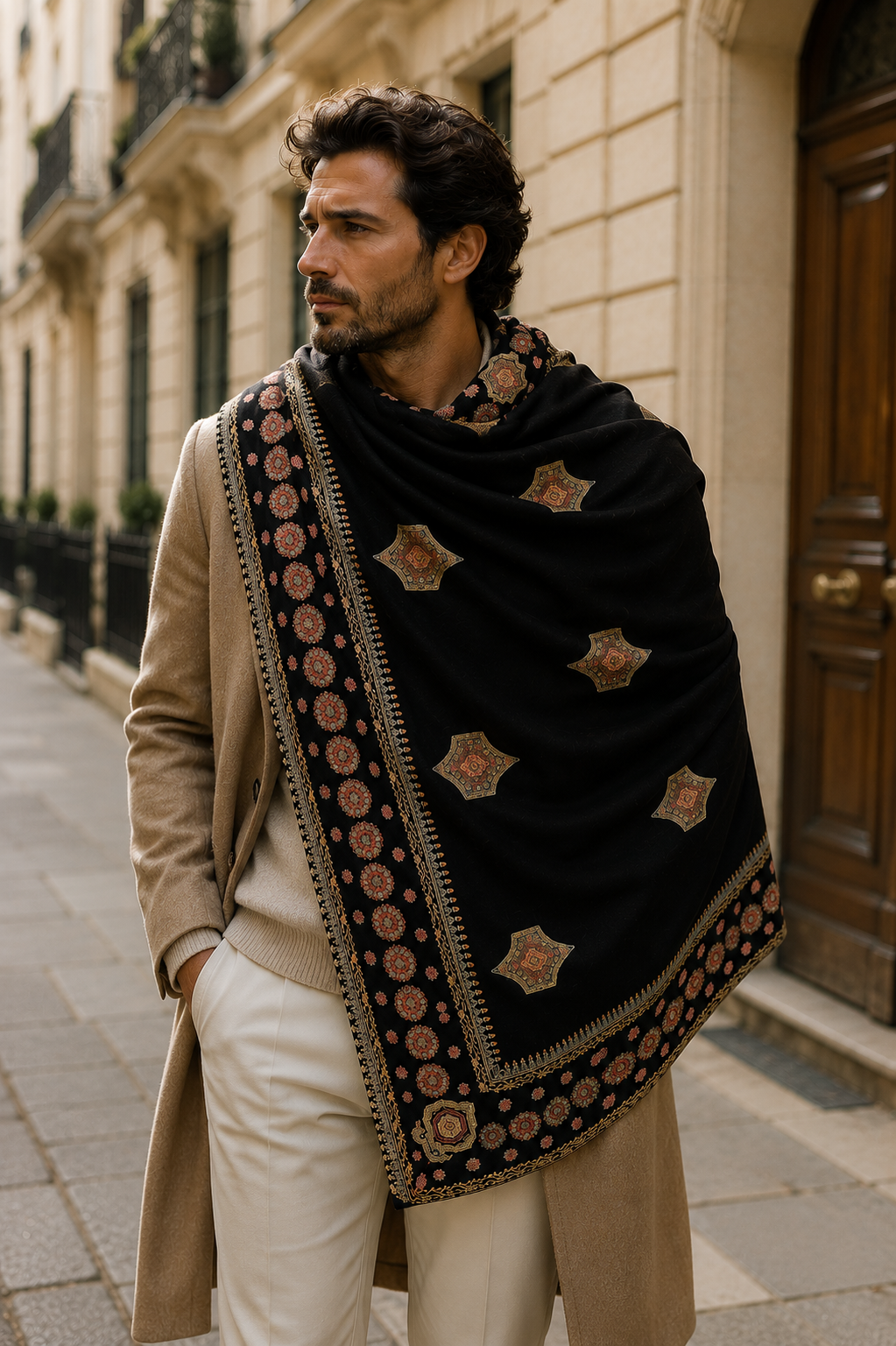 Midnight Imperial Heritage Pashmina