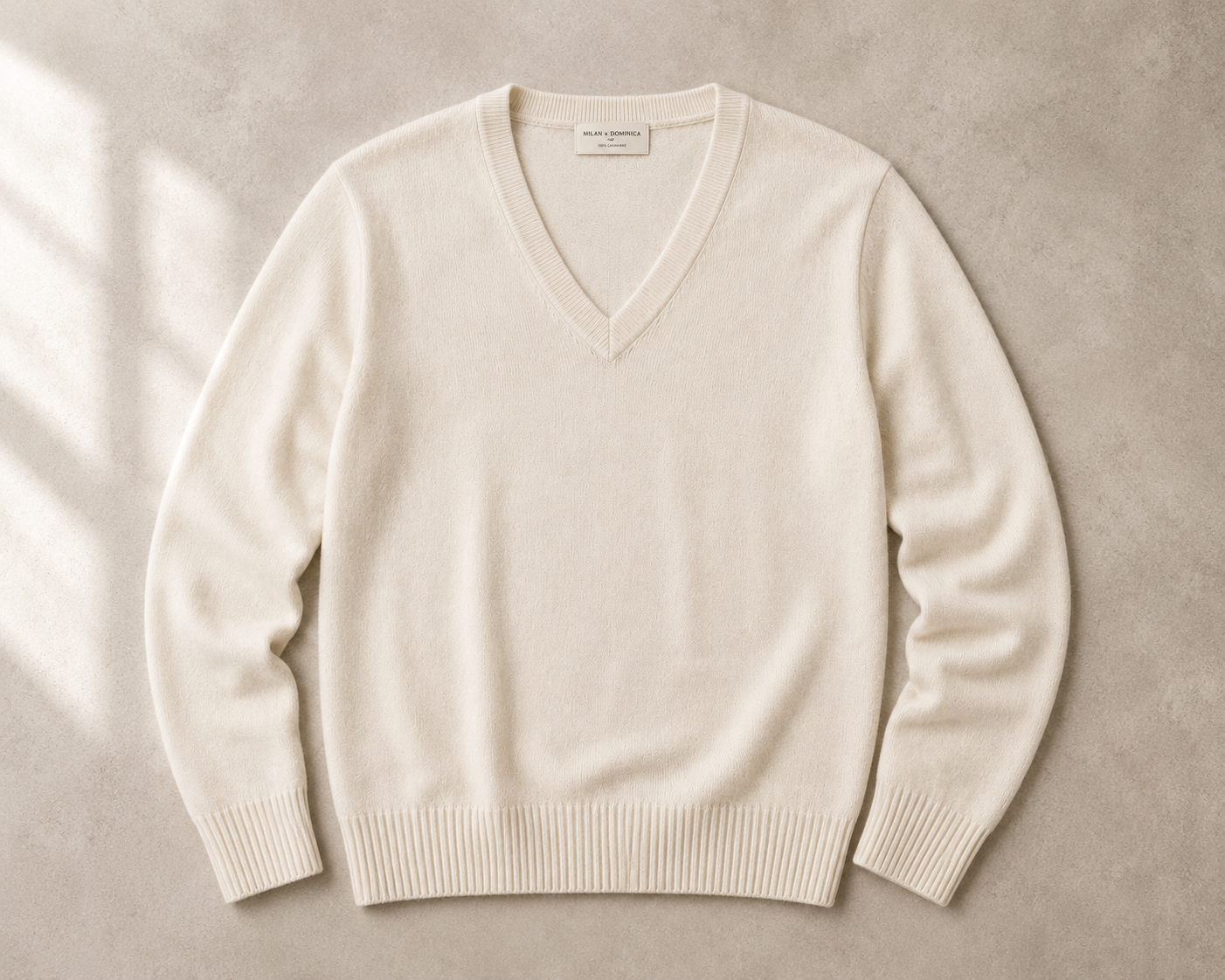 Ivory Essence Cashmere V-Neck