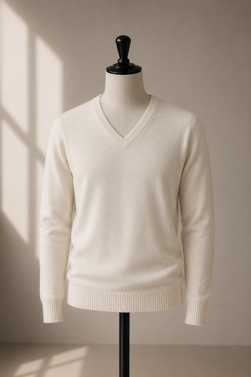 Ivory Essence Cashmere V-Neck