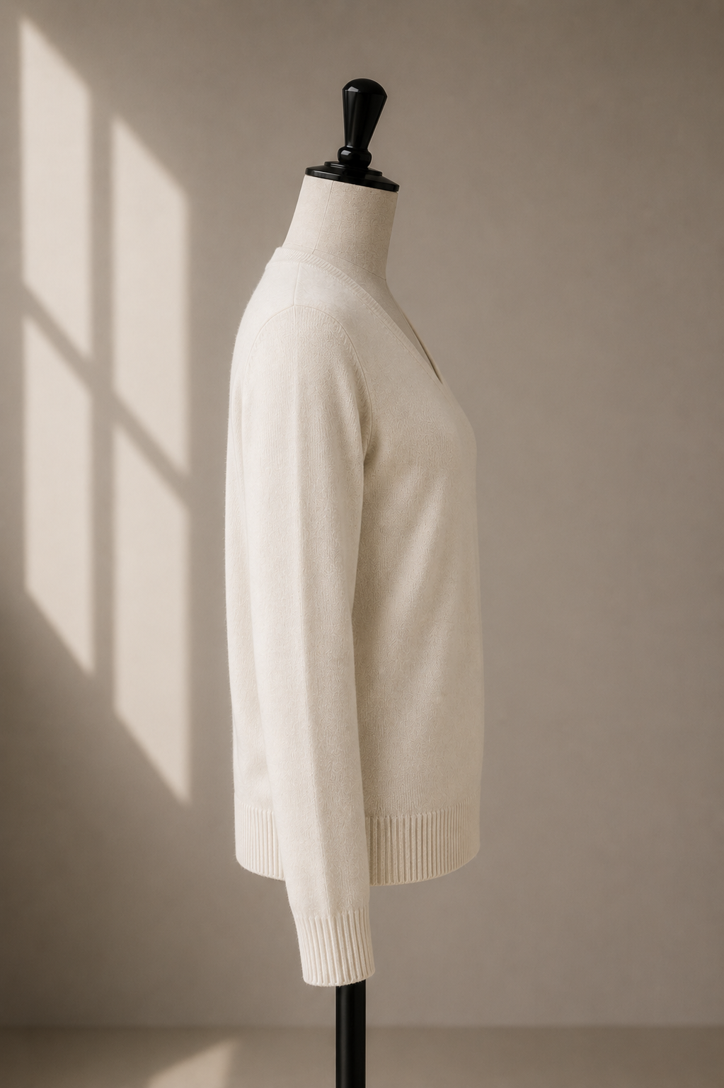 Ivory Essence Cashmere V-Neck