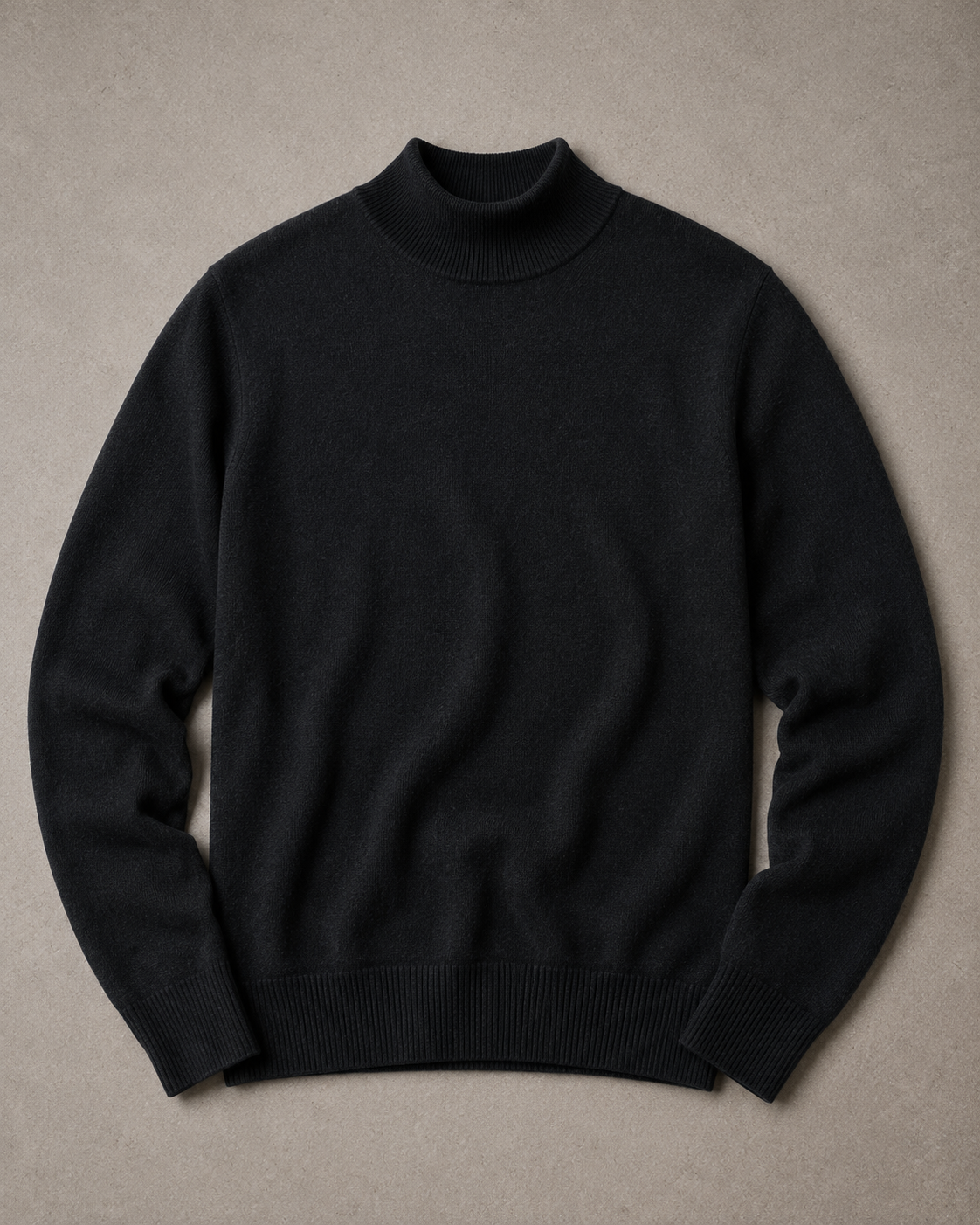 Midnight Black Mock Neck