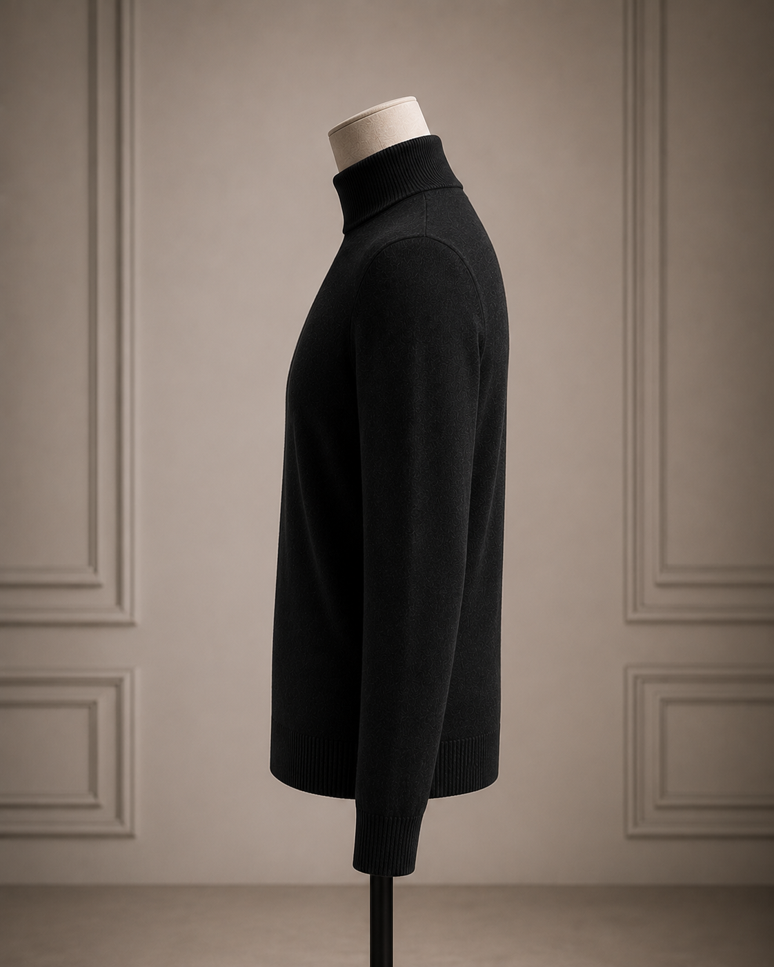 Midnight Black Mock Neck