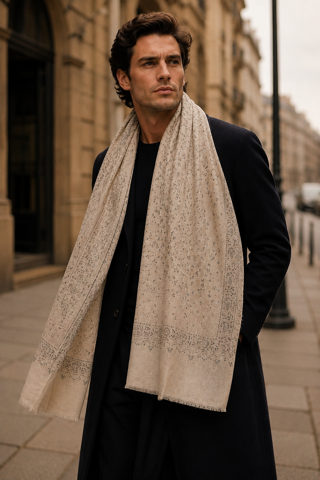 Ivory Whisper Heritage Pashmina