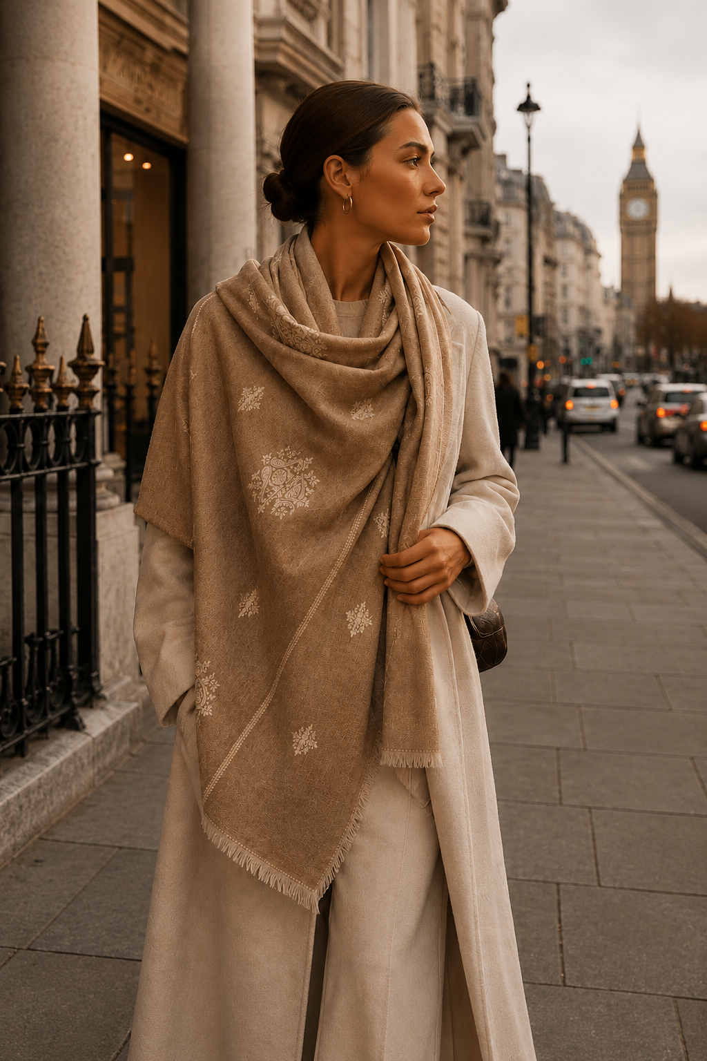 Desert Ivory Cashmere Pashmina