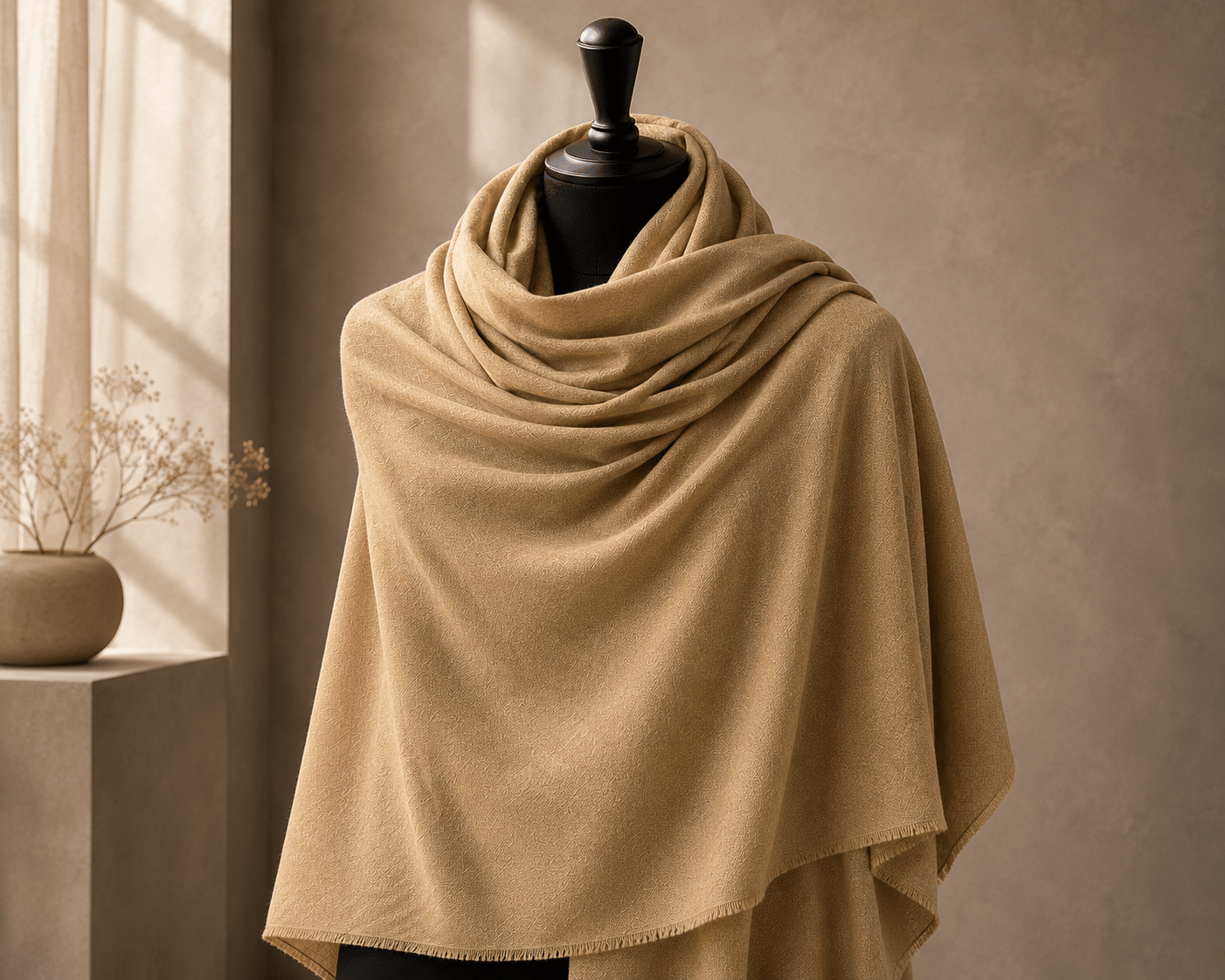 Desert Taupe Cashmere Pashmina - Milan x Dominica