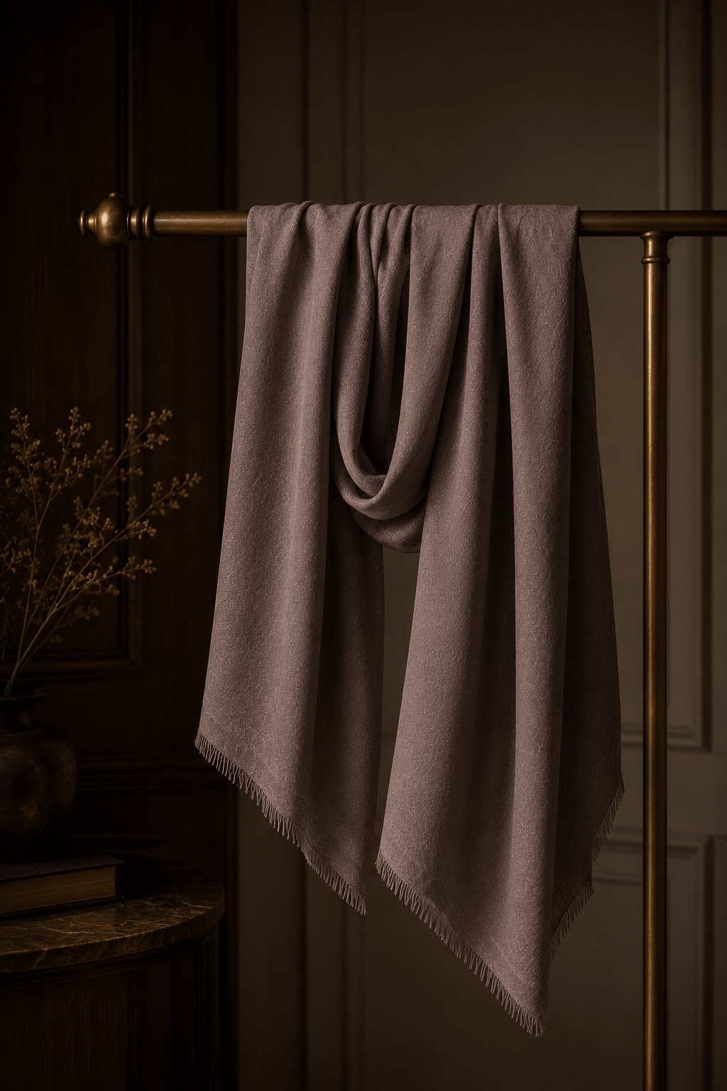 Pure Taupe Cashmere Pashmina - Milan x Dominica