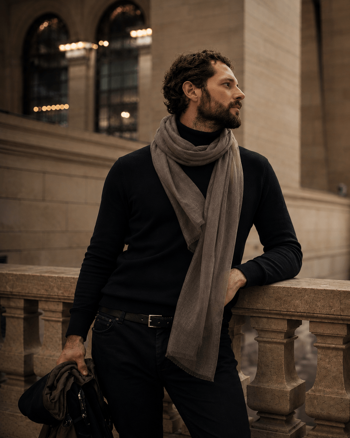 Pure Taupe Cashmere Pashmina - Milan x Dominica