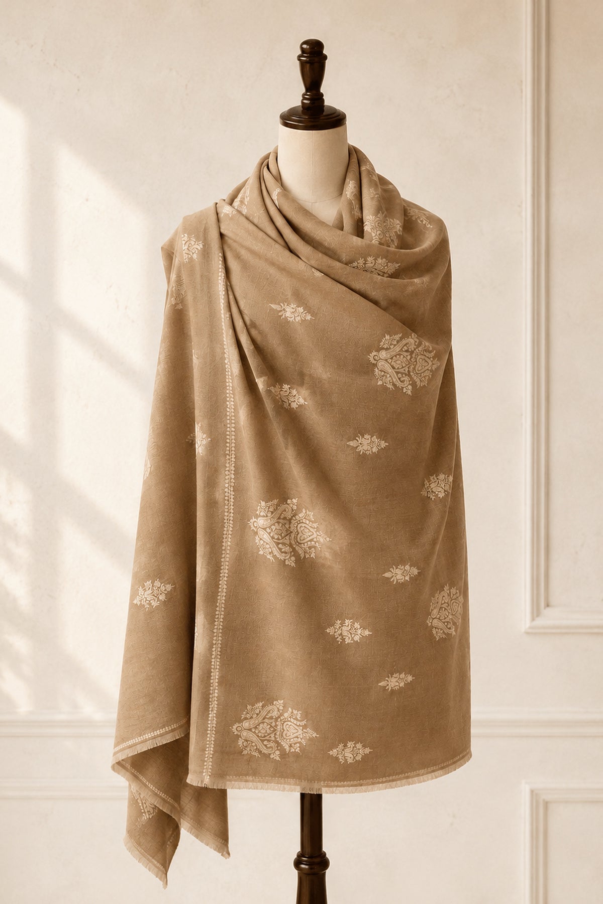 Desert Ivory Cashmere Pashmina Shawl